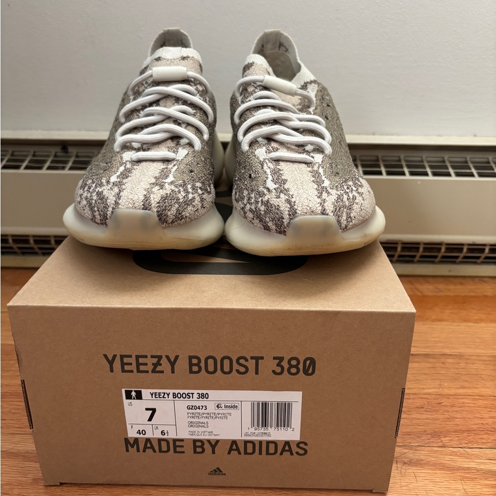 Adidas Yeezy Boost 380 in Gray and Cream